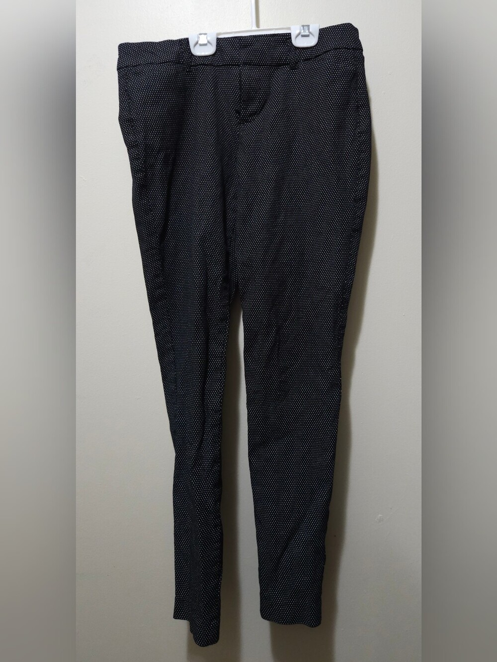 Old Navy The Pixie Skinny Ankle Pants Navy White Polka Dot Pin Dot
